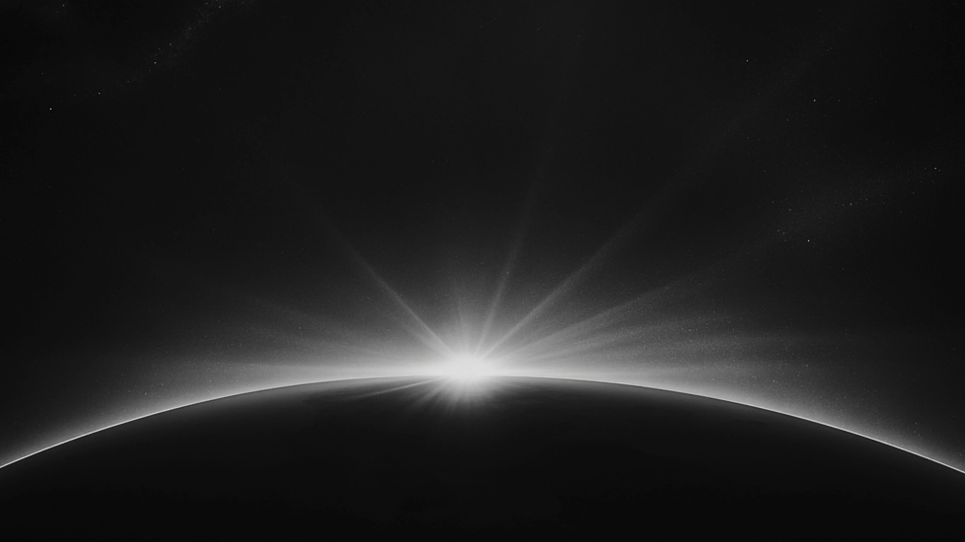 행성 너머로 떠오르는 태양빛