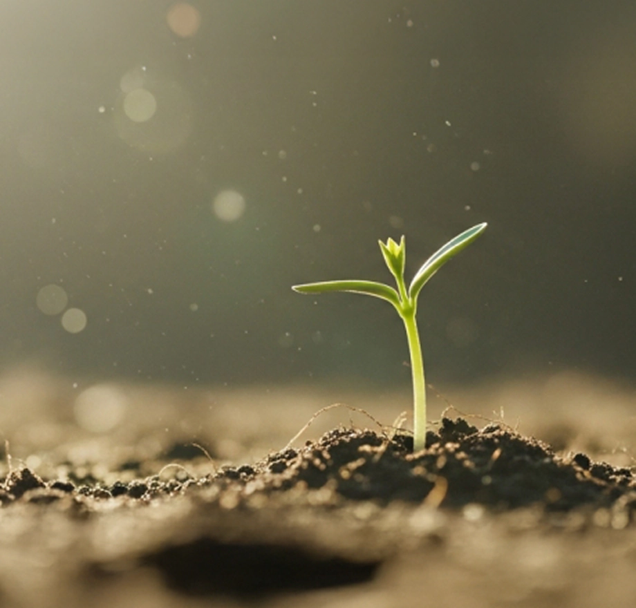 땅을 뚫고 나온 작은 새싹